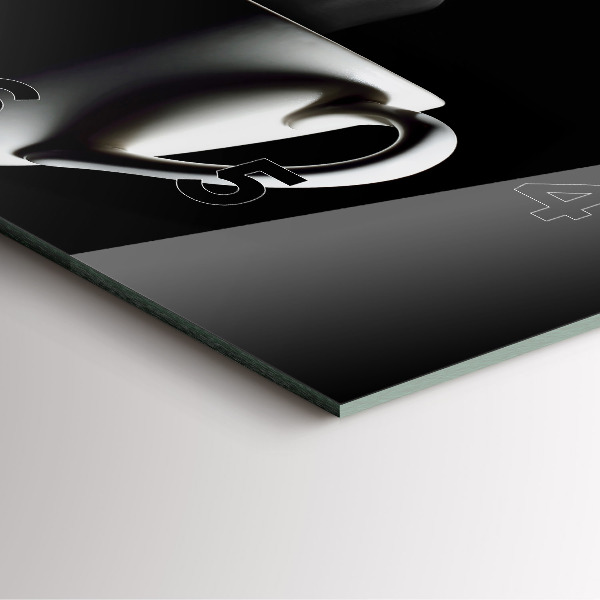 Square wall clock A cup of coffee