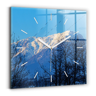 Square wall clock Mountain view