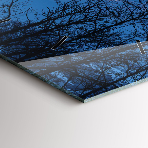 Square wall clock Mountain view