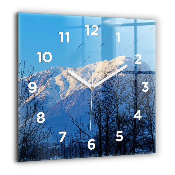 Square wall clock Mountain view