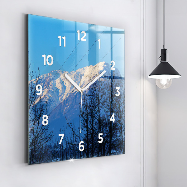Square wall clock Mountain view