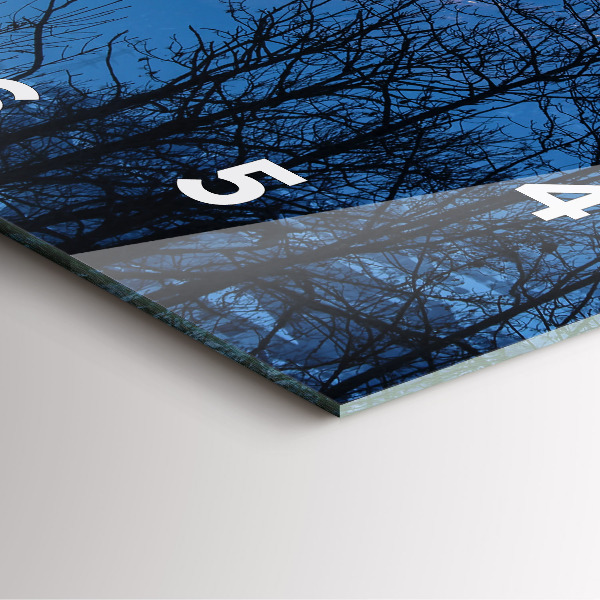 Square wall clock Mountain view