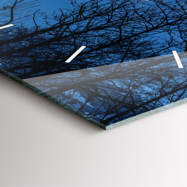 Square wall clock Mountain view