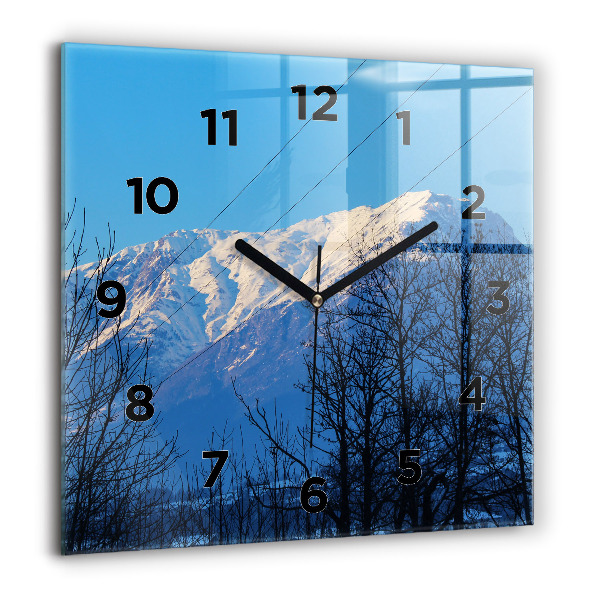 Square wall clock Mountain view