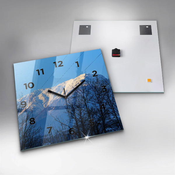 Square wall clock Mountain view