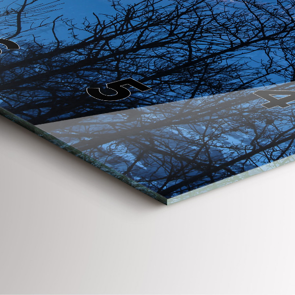 Square wall clock Mountain view