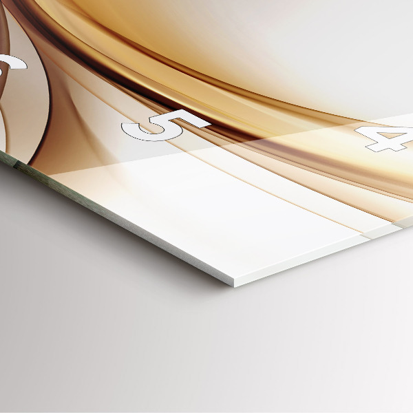 Square wall clock Golden abstraction