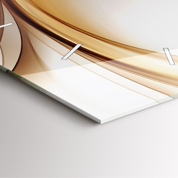Square wall clock Golden abstraction