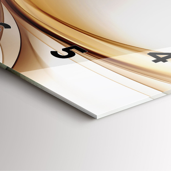 Square wall clock Golden abstraction