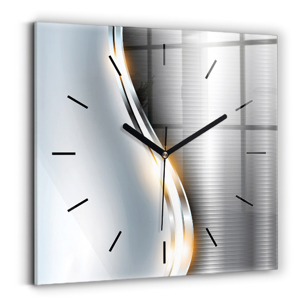 Square wall clock Metal abstraction