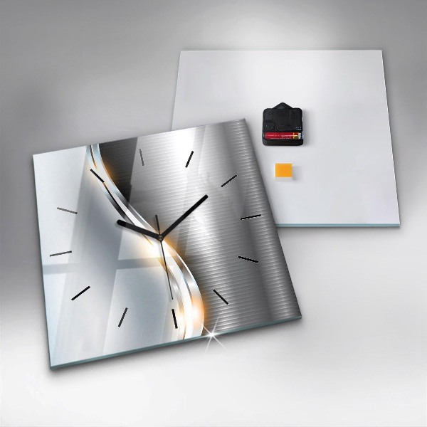 Square wall clock Metal abstraction
