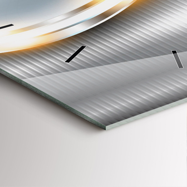 Square wall clock Metal abstraction