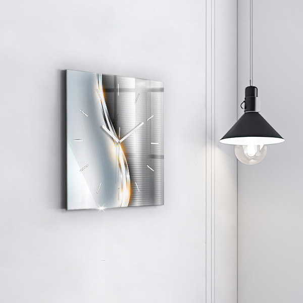 Square wall clock Metal abstraction