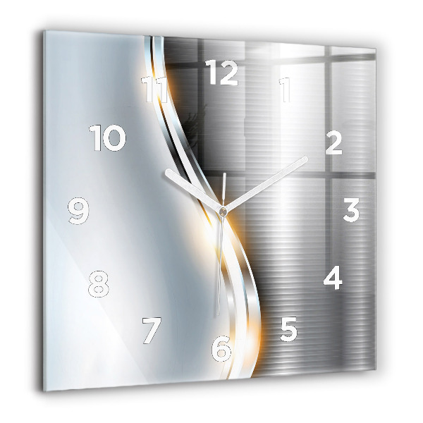 Square wall clock Metal abstraction