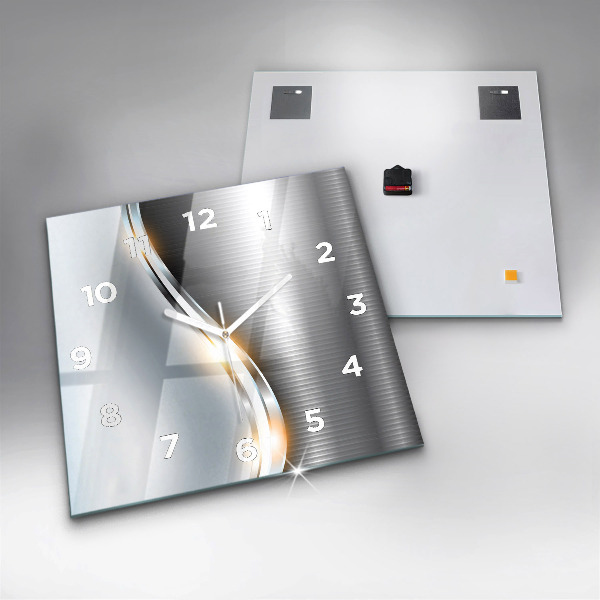 Square wall clock Metal abstraction