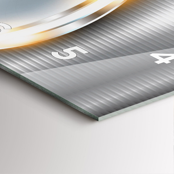 Square wall clock Metal abstraction