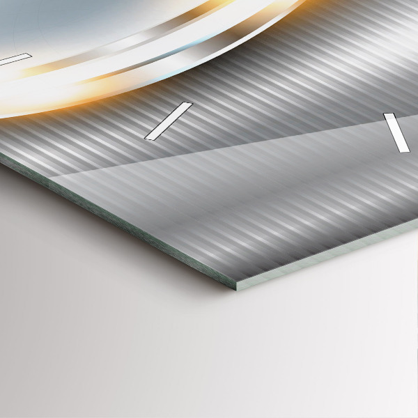 Square wall clock Metal abstraction