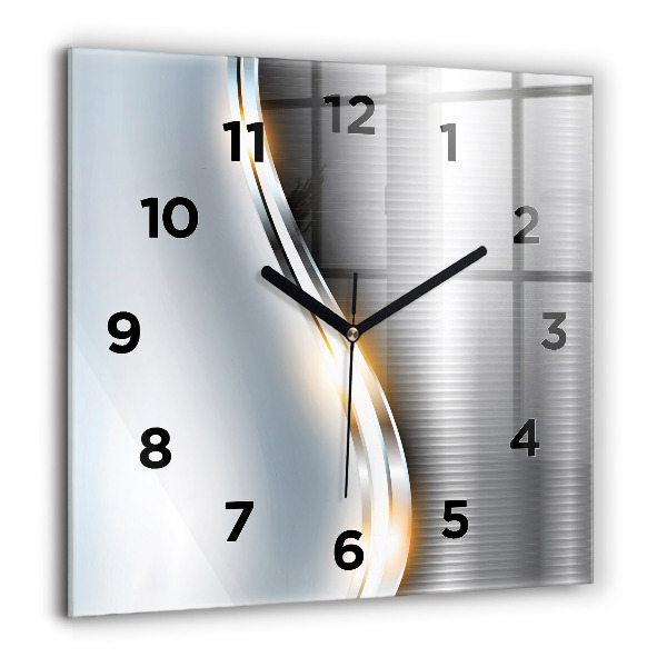 Square wall clock Metal abstraction