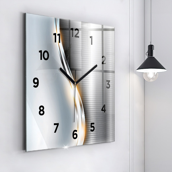 Square wall clock Metal abstraction