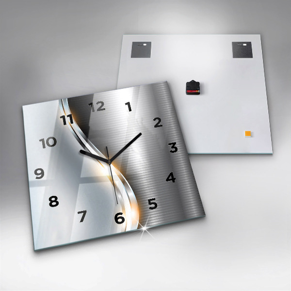 Square wall clock Metal abstraction