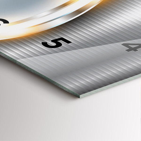 Square wall clock Metal abstraction