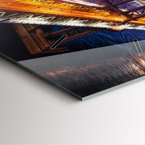 Square wall clock New York and the sunset