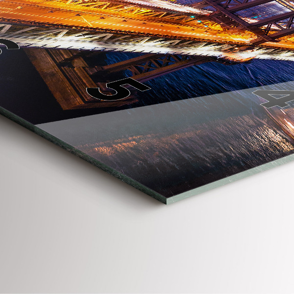 Square wall clock New York and the sunset