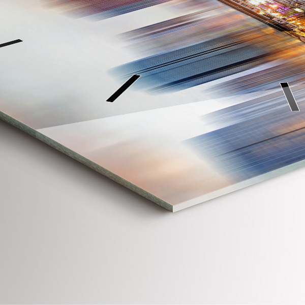 Square wall clock Panorama with the Eiffel Tower