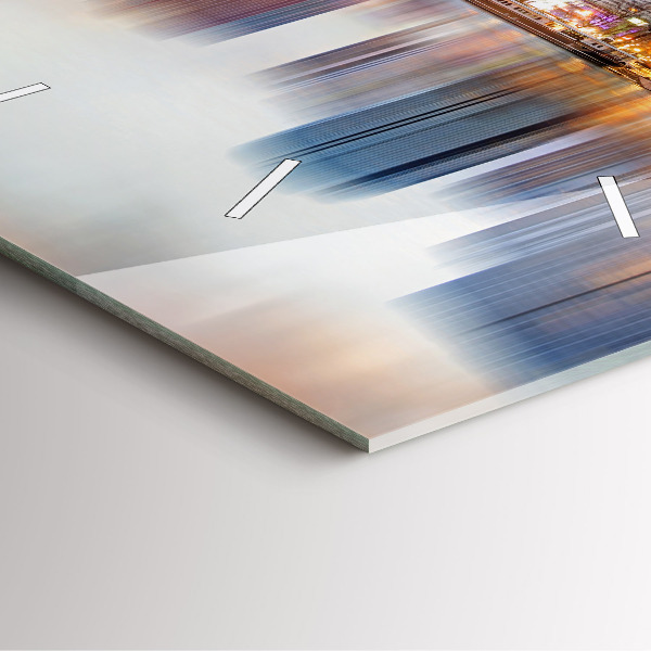 Square wall clock Panorama with the Eiffel Tower