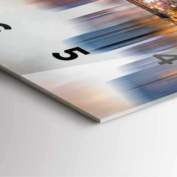 Square wall clock Panorama with the Eiffel Tower