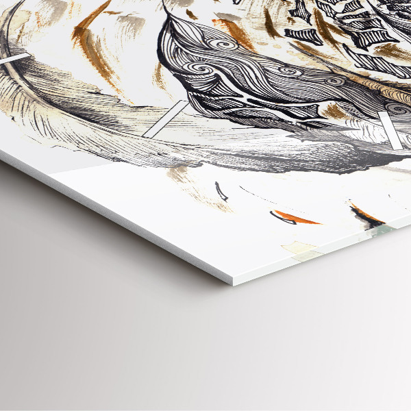 Square wall clock Owl symbol of wisdom