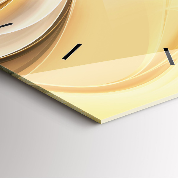 Square wall clock Abstraction waves