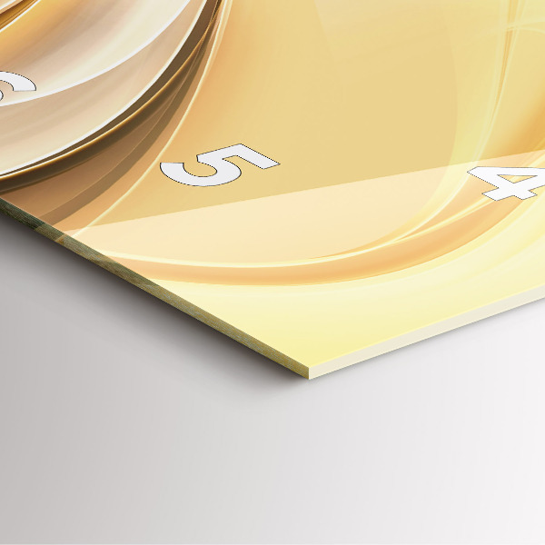 Square wall clock Abstraction waves