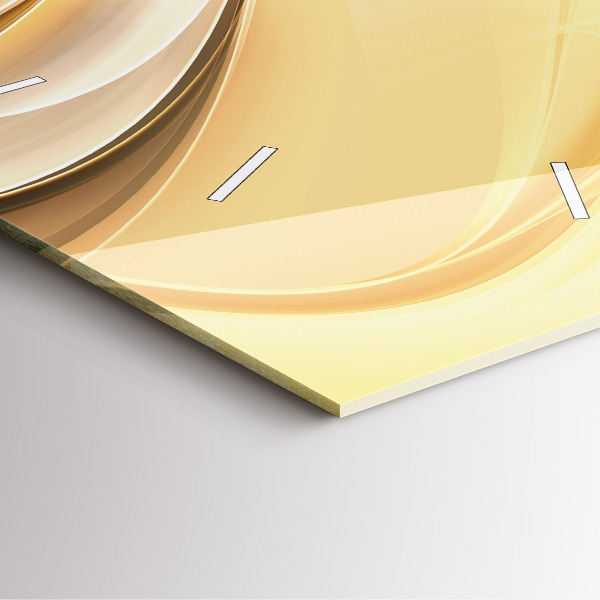 Square wall clock Abstraction waves