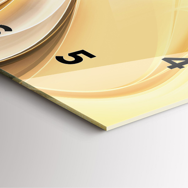 Square wall clock Abstraction waves