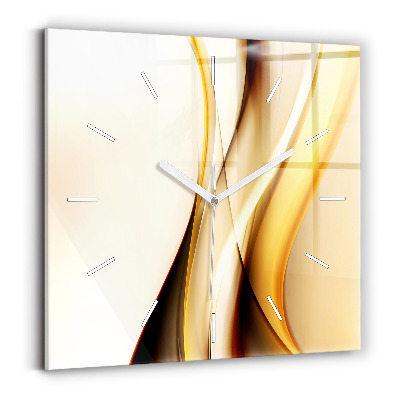 Square wall clock Abstract wave