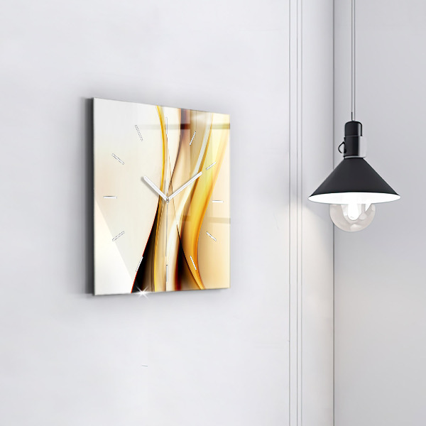 Square wall clock Abstract wave