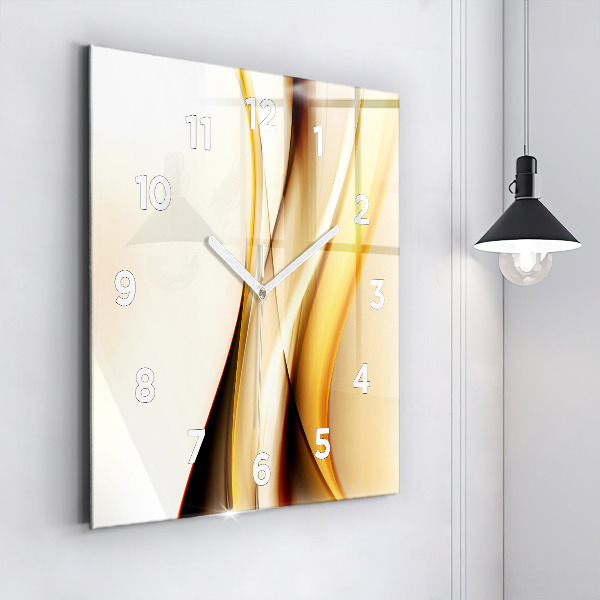 Square wall clock Abstract wave