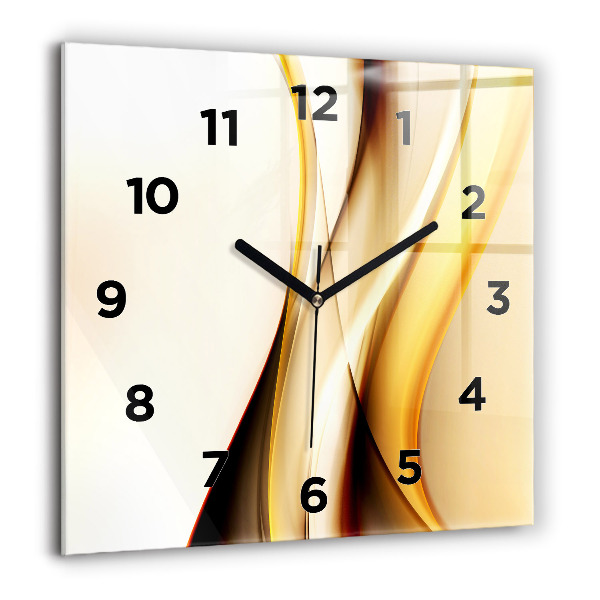Square wall clock Abstract wave