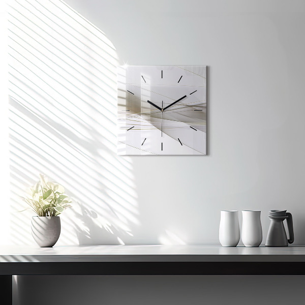 Square wall clock Bright abstraction