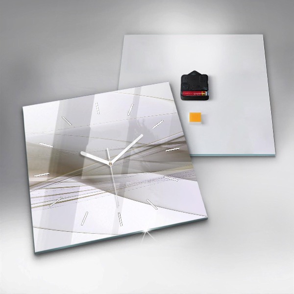 Square wall clock Bright abstraction