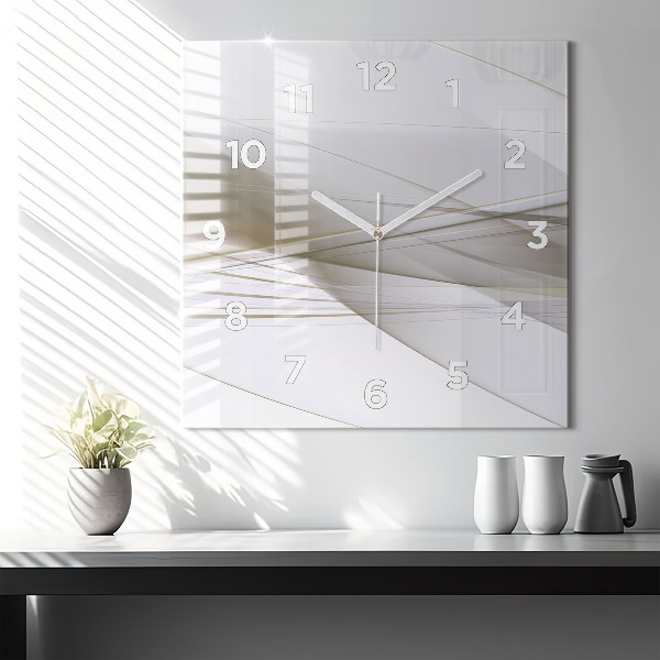 Square wall clock Bright abstraction