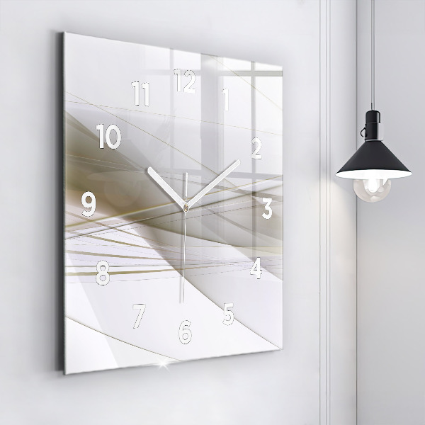 Square wall clock Bright abstraction