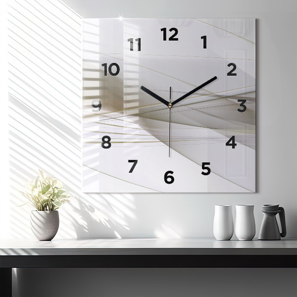 Square wall clock Bright abstraction