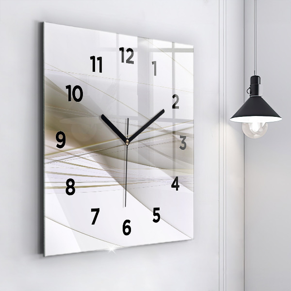 Square wall clock Bright abstraction