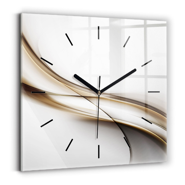 Square wall clock Abstract lines