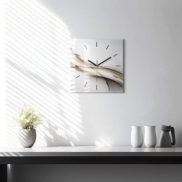 Square wall clock Abstract lines