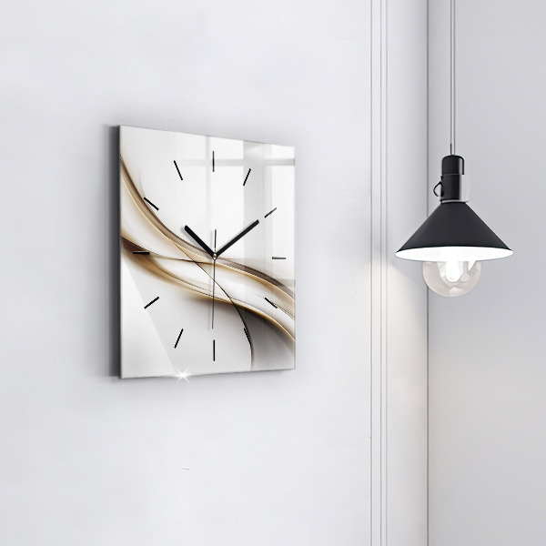 Square wall clock Abstract lines