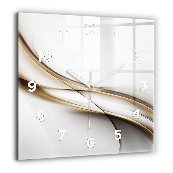 Square wall clock Abstract lines