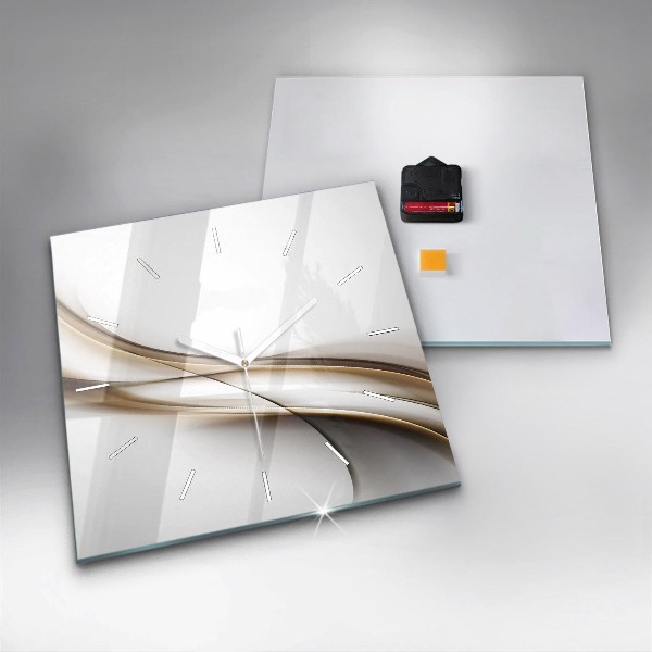 Square wall clock Abstract lines